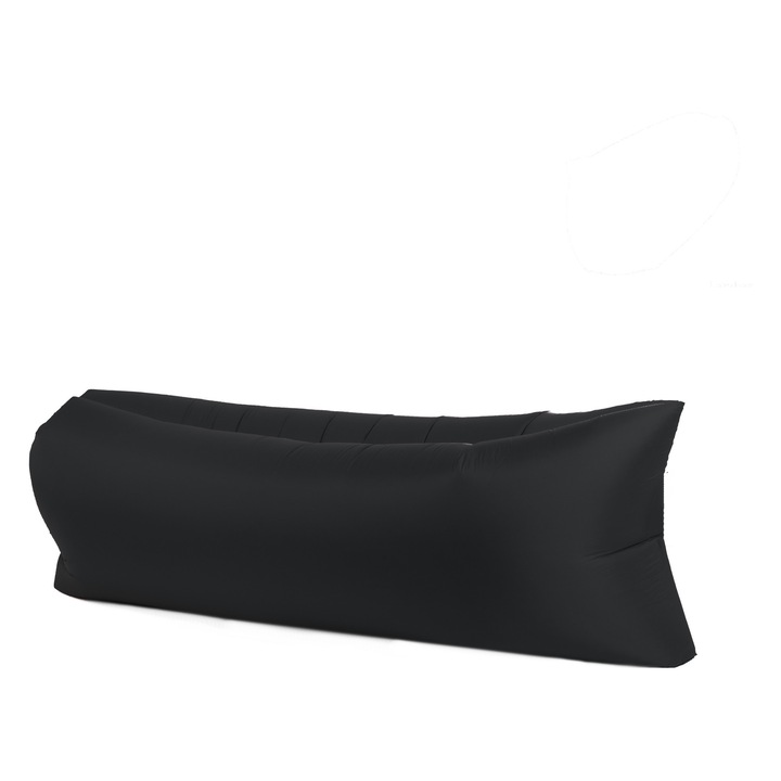 Saltea gonflabila Lazy Bag ONE, lamzac, Negru