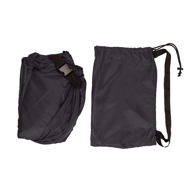 Lazy Bag ONE felfújható két személyes matrac, 185 x 75 cm, Fekete