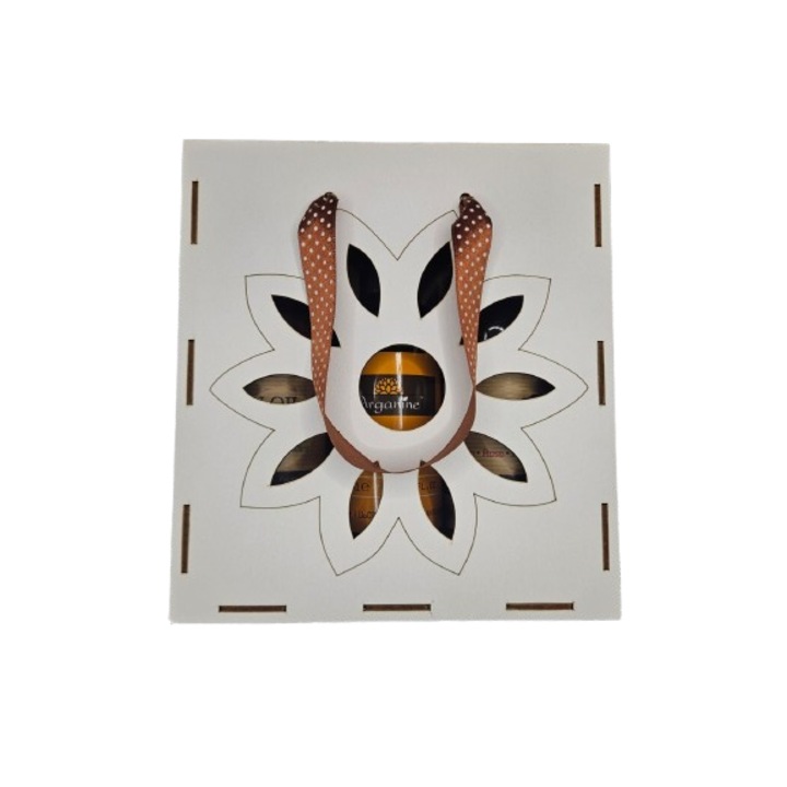 Комплект дървена кутия Душ гел с арганово масло Арган 400 мл, Течен сапун с арганово масло Арганин 400 мл, Лосион за тяло с арганово масло Арган 400 мл