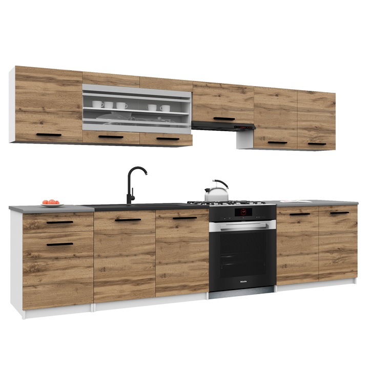 Italia konyhabútor 4 készlet Wotan BELINI tölgyfa munkalappal