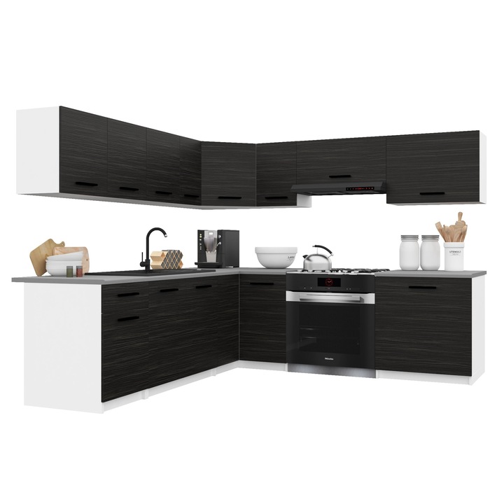 Italia 7 Konyhabútor készlet BELINI Royal Ebony pulttal