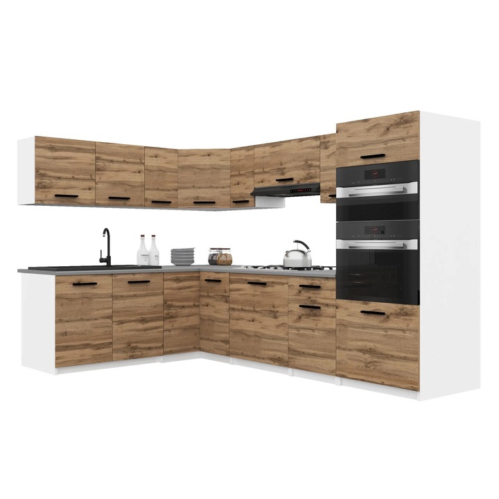 Set mobilier bucatarie Belini, Italia, blat inclus, 420x30cm, 360x45cm