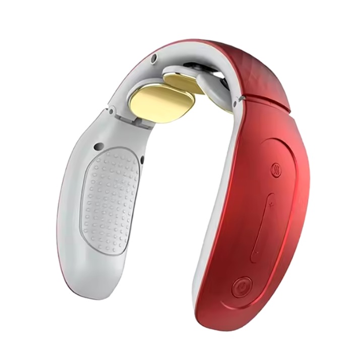 Aparat de Masaj Cervical Multifunctional, Portabil, Relaxare pentru Gat, Spate, Brate, Lombar si Picioare, 4 Moduri de masaj si 15 Nivele de Intensitate, – MOOD ( BE AUTHENTIC ) – ROSU