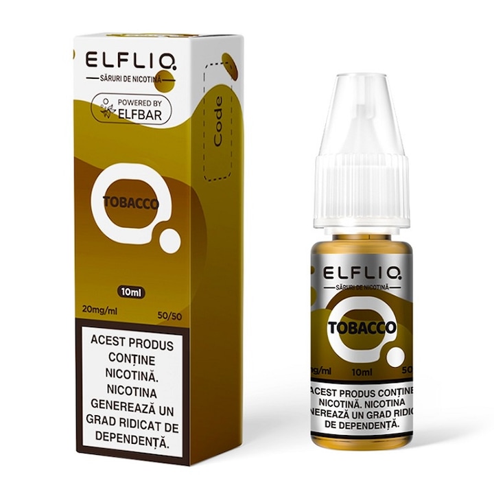 Lichid Tigara Electronica ELF BAR ElfLiq Salt - Tobacco, 10ml, 20mg/ml