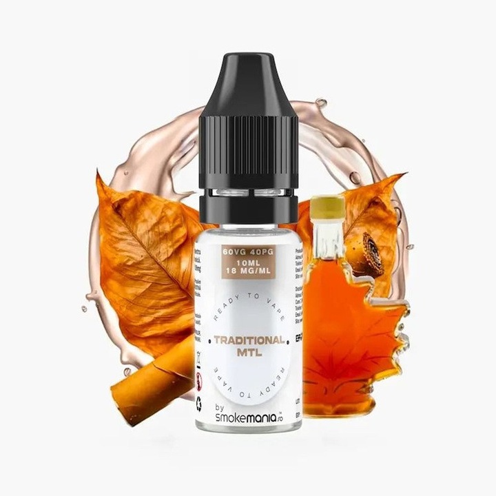 Lichid Tigara Electronica SmokeMania - Traditional MTL, 10ml, 18mg/ml