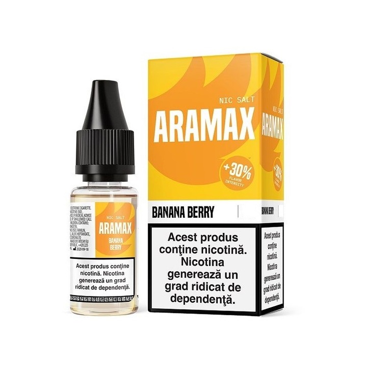 Lichid Tigara Electronica Aramax Salt - Banana Berry, 10ml, 10mg/ml