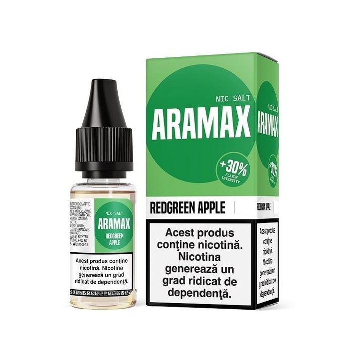 Lichid Tigara Electronica Aramax Salt - RedGreen Apple, 10ml, 10mg/ml