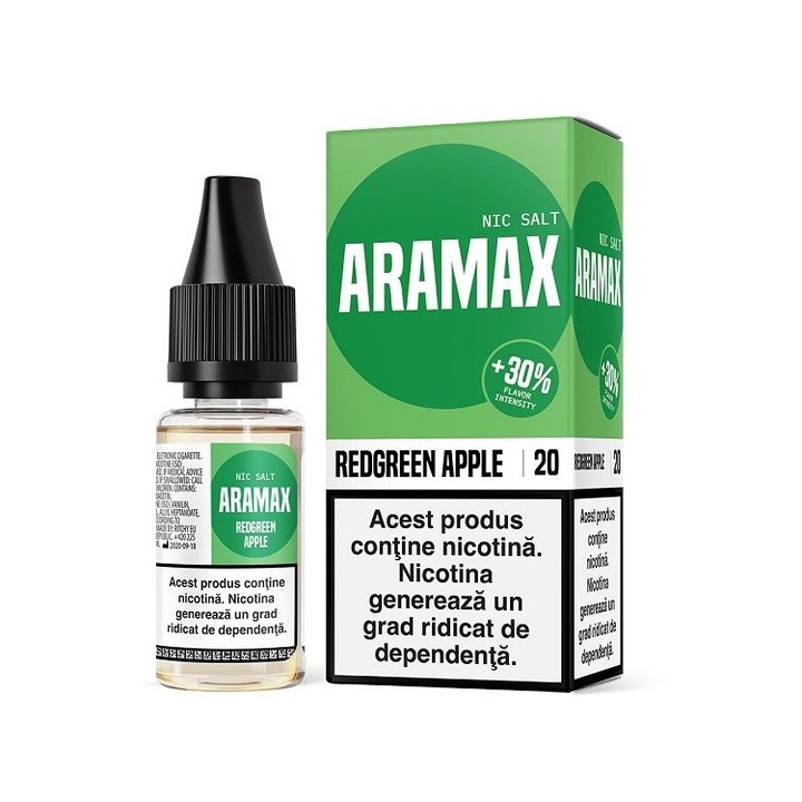Lichid Tigara Electronica Aramax Salt - RedGreen Apple, 10ml, 20mg/ml