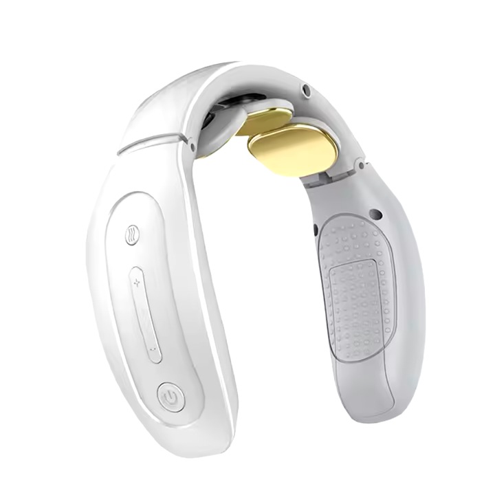 Aparat de Masaj Cervical Multifunctional, Portabil, Relaxare pentru Gat, Spate, Brate, Lombar si Picioare, 4 Moduri de masaj si 15 Nivele de Intensitate, – MOOD ( BE AUTHENTIC ) – ALB