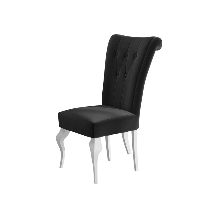 Scaun Frigene, MIRJAN24, alb + negru, 52x70x100 cm