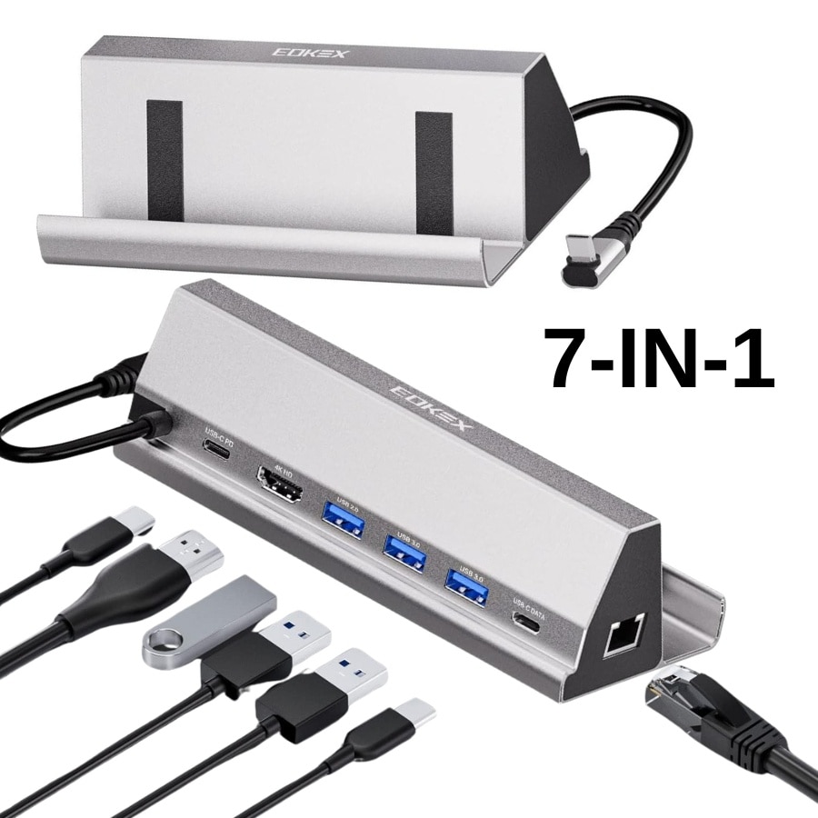 Docking Station EOKEX pentru Steam Deck, 7in1 Plug and Play