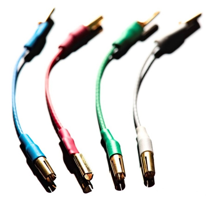 Set 4 cabluri audio Pro-Ject Lead It C, miez de cupru, 50mm, multicolor