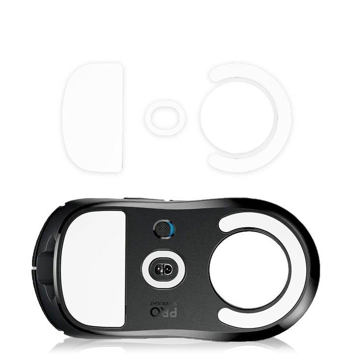 Самозалепваща се подложка за смяна за мишка Logitech G Pro X 2nd Gen, Ice version, за плавно плъзгане, крачета за мишка, picioruse de schimb, за игри, офис