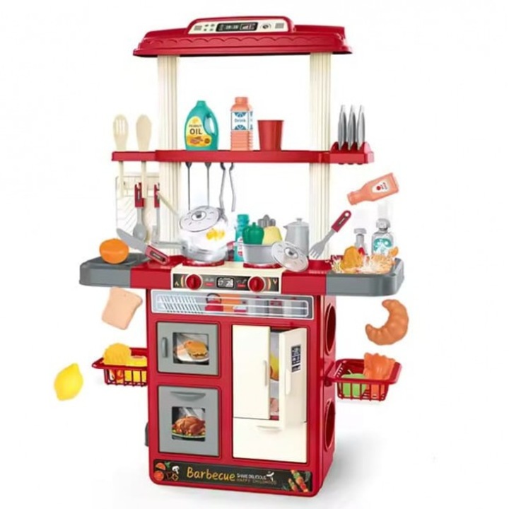 Bucatarie copii, Little Chef, 90 cm, Rosu