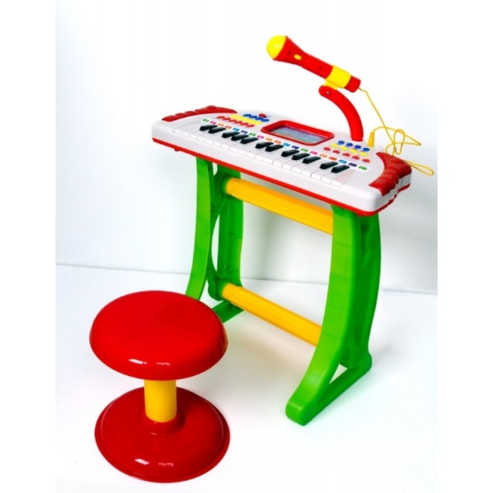 Zongora székkel és mikrofonnal, Baoli, Többszínű