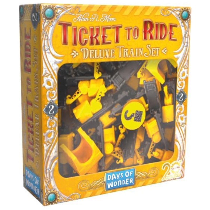 Ticket to Ride Extension, Deluxe Edition tartozékkészlet, 20 éves évforduló, sárga