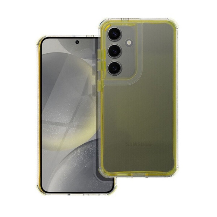 Matrix Samsung Galaxy A15 4G / A15 5G kompatibilis hátlap tok kameravédő peremmel, sárga