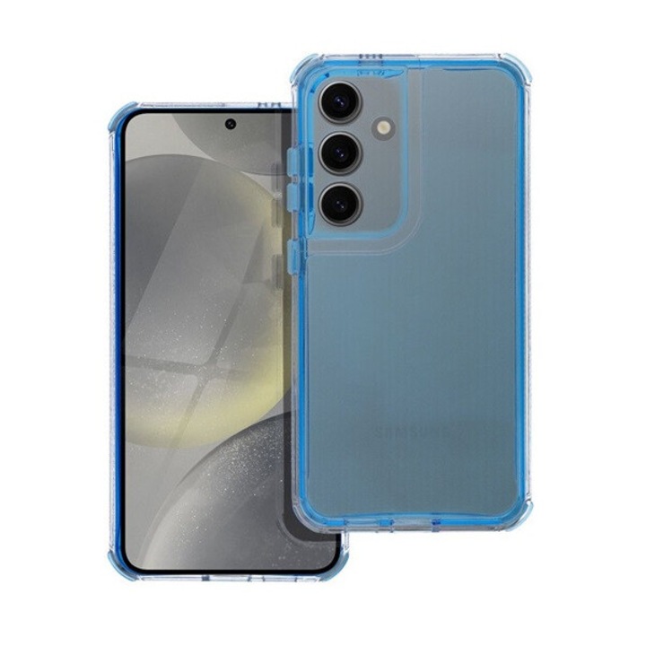 Matrix Samsung Galaxy A15 4G / A15 5G kompatibilis hátlap tok kameravédő peremmel, kék