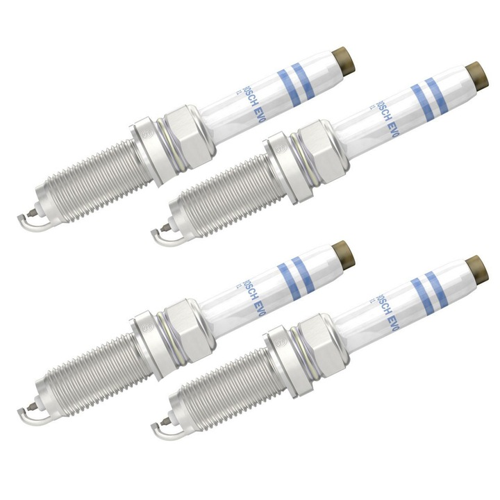 Set 4 bujii scanteie Bosch pentru Dacia Duster, Jogger, Lodgy, Sandero III, Renault Arkana, Austral, Captur, Clio, Kadjar, Megane, Scenic, Talisman