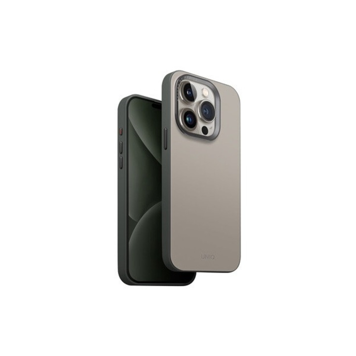 Uniq Lyden DS Apple iPhone 15 Pro kompatibilis Magsafe tok, elefántcsont / zöld