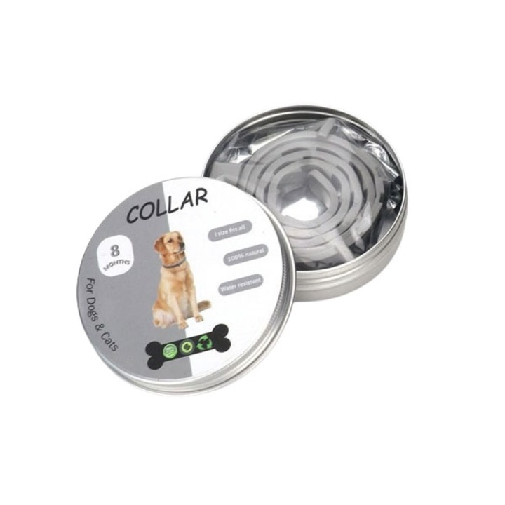 Guler antiparazitar pe baza de uleiuri vegetale, Basesailor, 65x1.5cm, rezistent la apa, gri