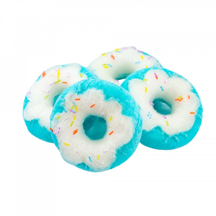 Set decoratiuni brad Craciun gogosi baby blue - catifea