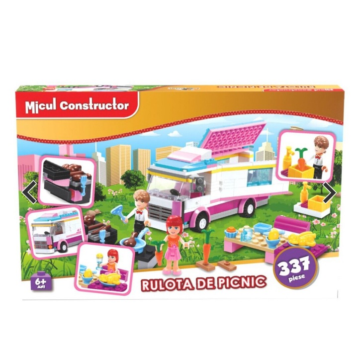 Set de construit Rulota de picnic 337 piese - Micul Constructor