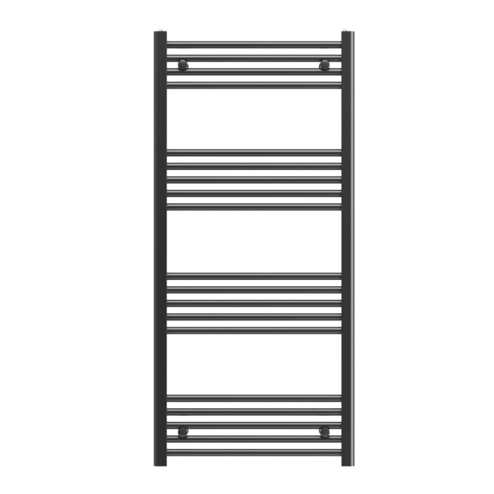 Radiator de baie, Granitan, Breno, Apa, 591 W, 60x130 cm, Negru