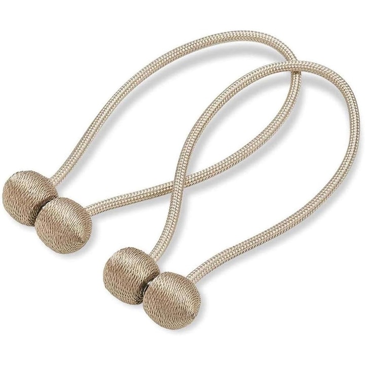 Suport magnetic pentru draperii pentru ferestre mici, bej