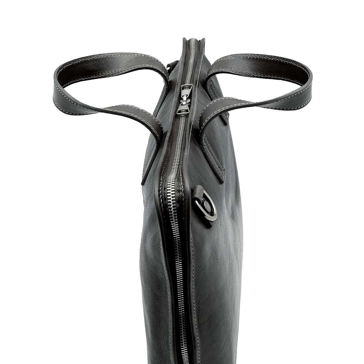 Geanta portlaptop din piele naturala vachetta, neagra, SL4453