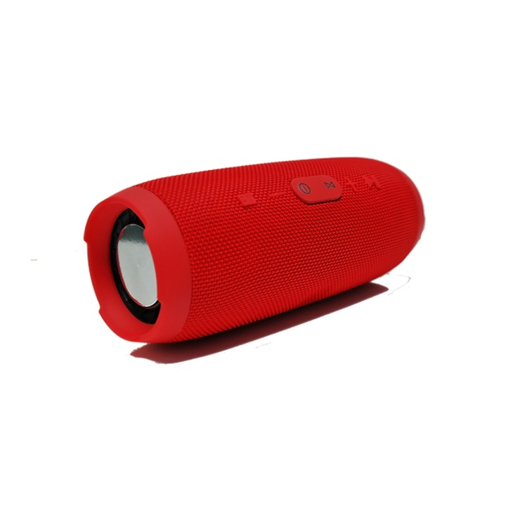 Macvi Charge 3 Bluetooth hordozható hangszóró, 2x10W, USB, SD kártya, PowerBank funkció, vízálló, 6000 mAh, piros