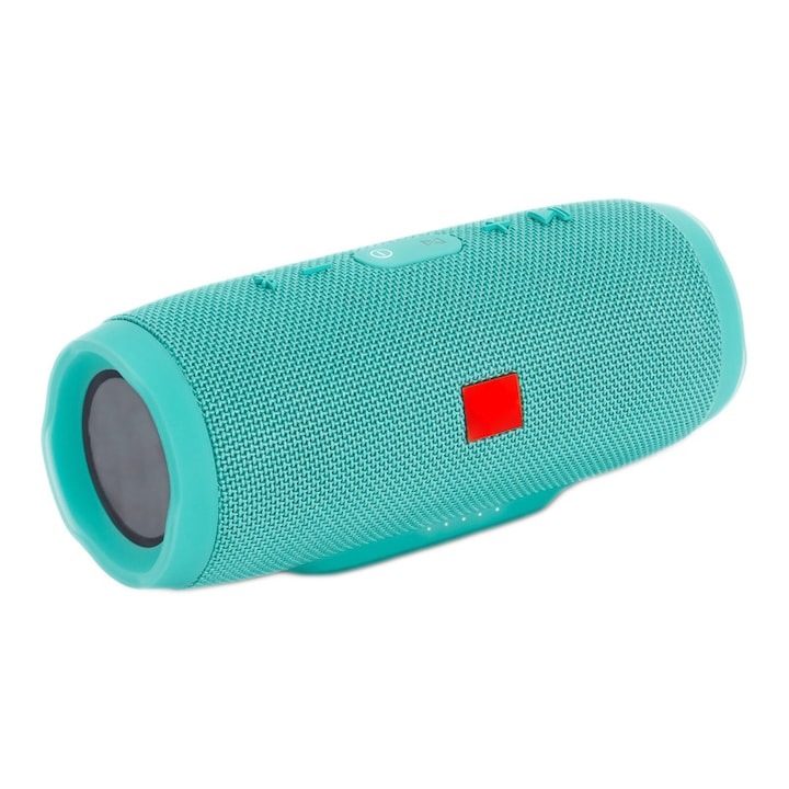 Hordozható vezeték nélküli Bluetooth hangszóró Macvi Charge 3, 2x10W, USB, SD kártya, PowerBank funkció, vízálló, 6000 mAh, zöld