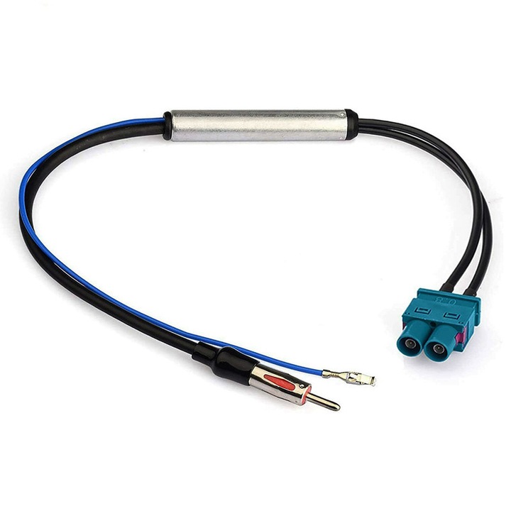 Adaptor antena universal, Rqiurpn, Fakra x2, negru, pentru radio auto