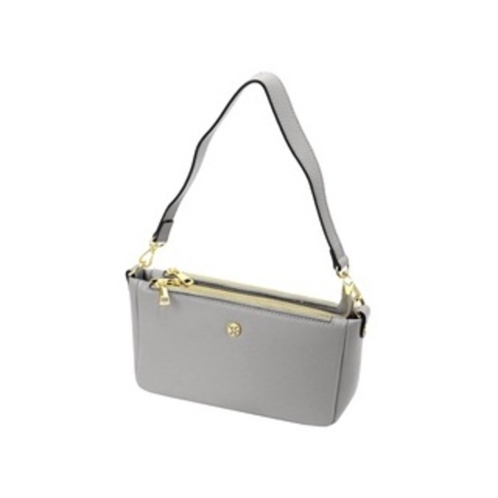 Geanta dama Gregorio 1740 DOLLARO, piele naturala, gri, mica, cu 2 curele, 30x15x7.5cm