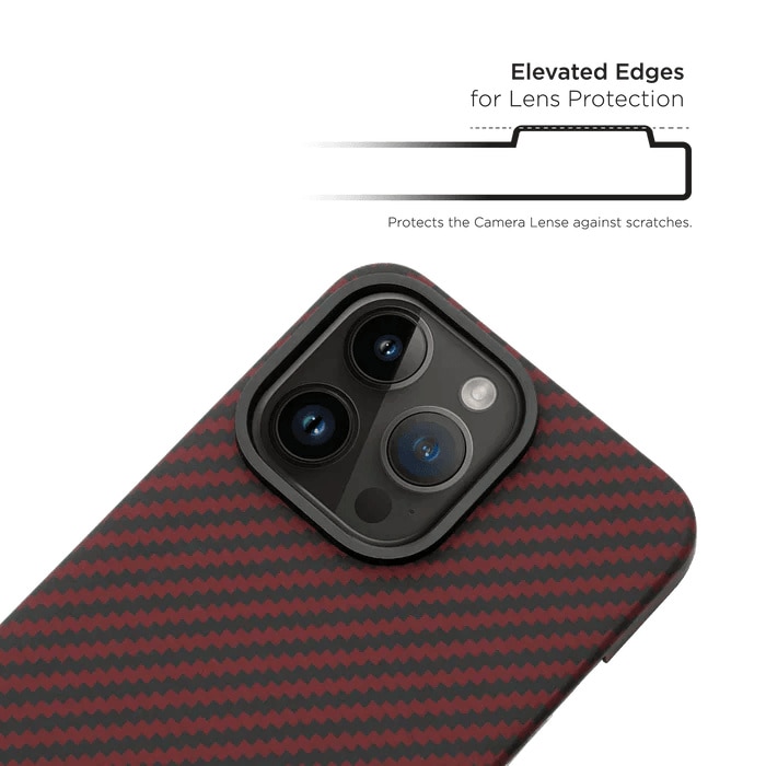 Husa pentru iPhone 14 Pro Clip-On, made from Aramid Fiber, Kevlar, Compatibila MagSafe