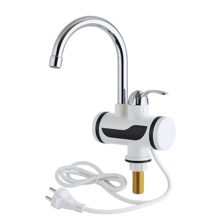 Robinet electric instant pentru apa calda Macvi®, 3000W, afisaj digital LED, incalzire rapida in 3-5 secunde, debit 2 L/min, montaj usor