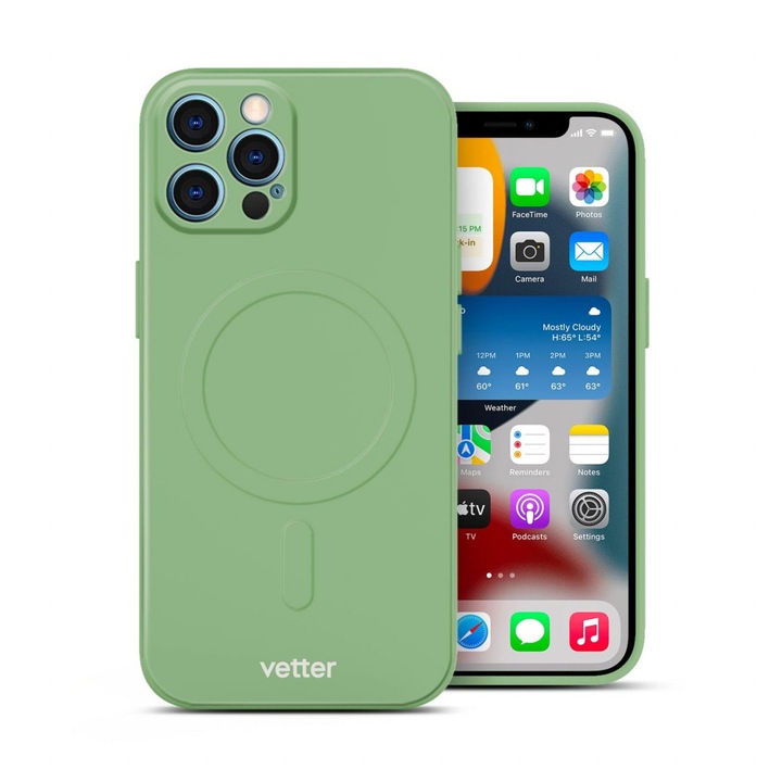 Tok iPhone 12 Pro Soft Pro Ultra készülékhez, MagSafe kompatibilis, zöld