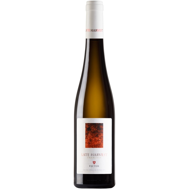 Vin Alb Fautor, Late Harvest Traminer, Dulce, 0.5l