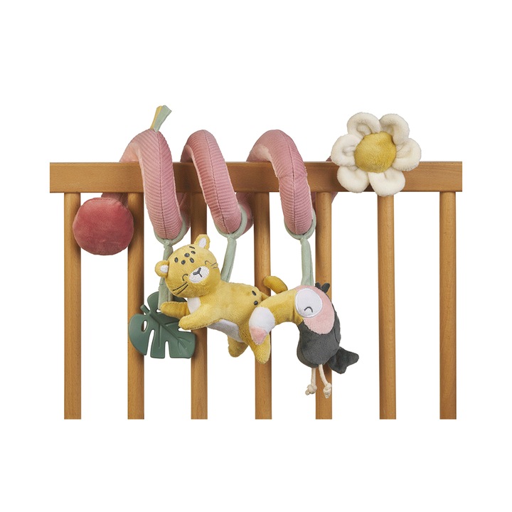 Плюшена играчка дрънкалка, спирала, дизайн "Sweet & Fun" Hunter Pink