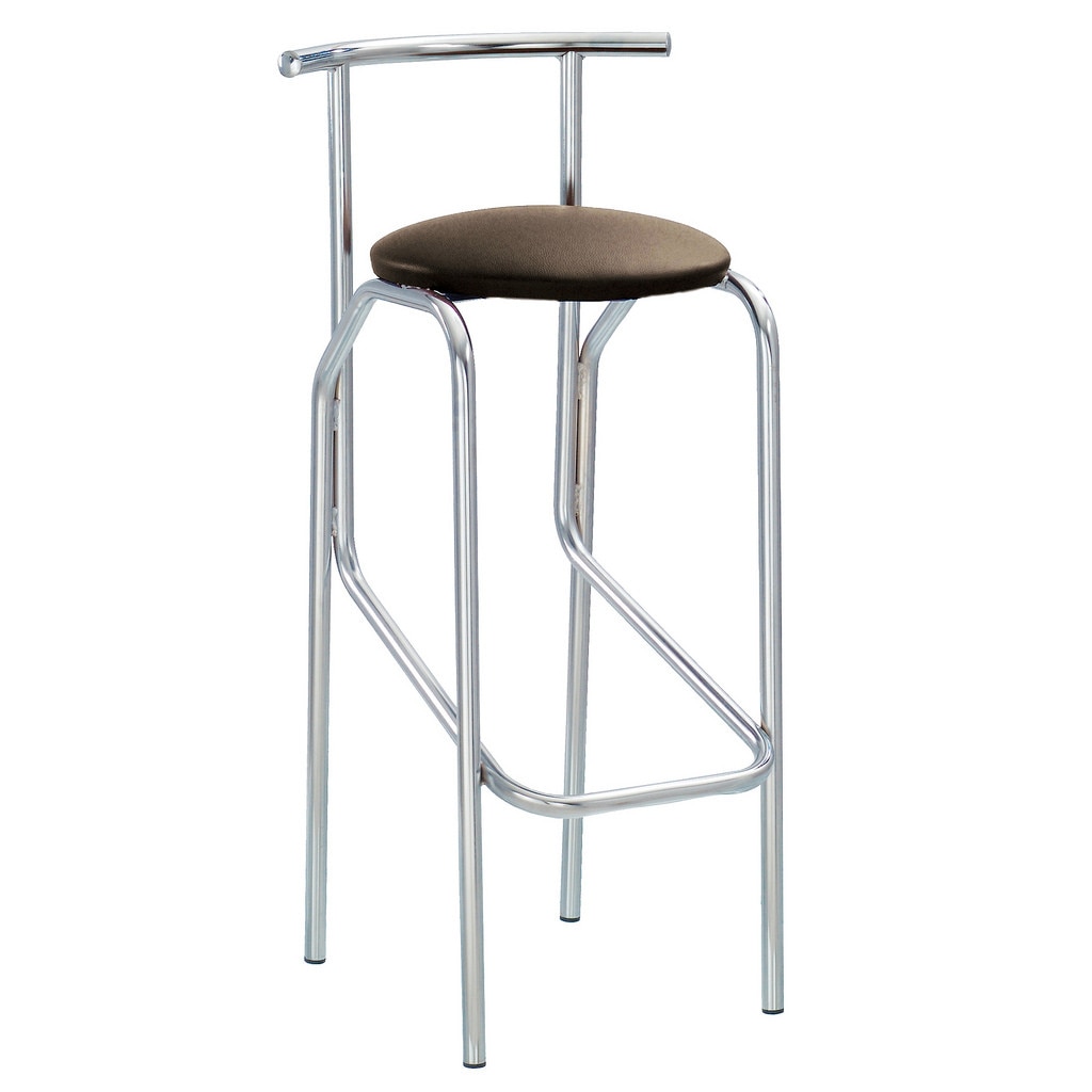 Scaun bar cafenea JOLA, Wenge piele ecologica