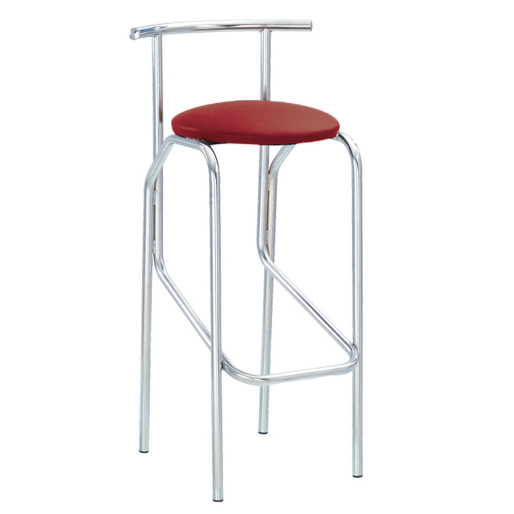 Scaun bar cafenea JOLA, Carmin piele ecologica