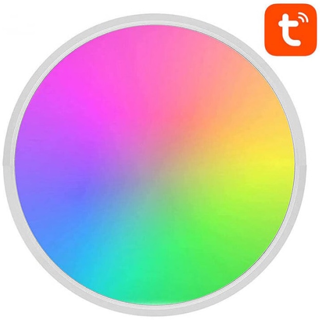 Plafoniera LED RGB+CW inteligenta Gosund LB12, Wi-Fi/Bluetooth, cu telecomanda, 24W, 1920 lm, lumina alba si colorata, control vocal, IP54, 30cm