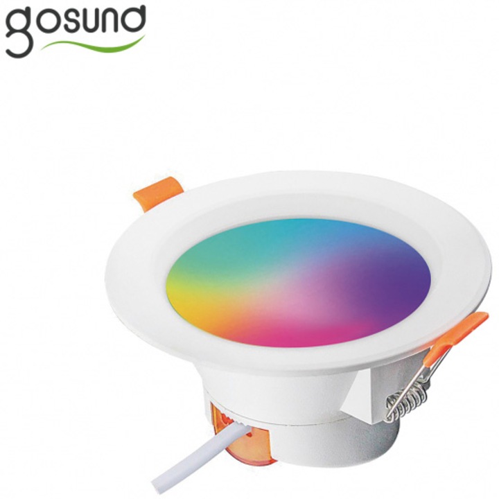 Смарт LED RGB+CW спот Gosund LB10 за вграждане, Wi-Fi, 5W, 450 lm, Бяла и цветна светлина