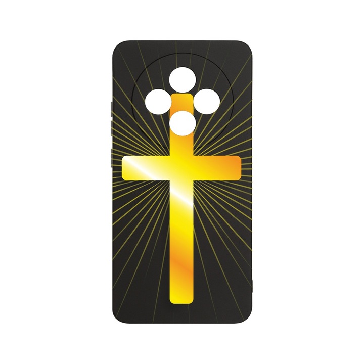 BestCase 1.2mm Szilikon telefontok, kompatibilis modell Xiaomi Redmi 14C, Golden Cross, Kameravédelem, Mikroszálas puha belső, PB 1786