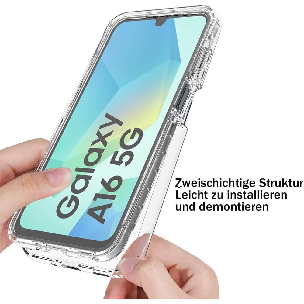 Husa 360 compatibila cu Samsung Galaxy A16 - V2 Transparent fata si spate