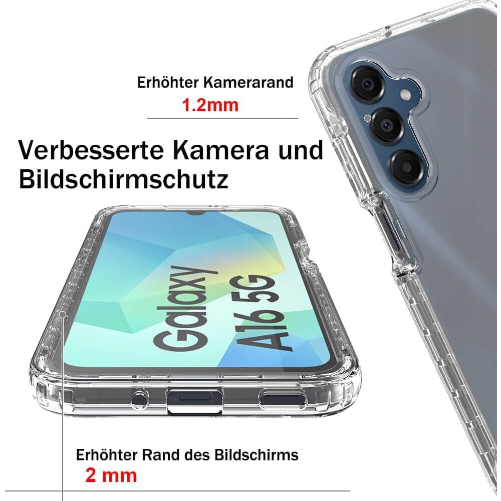 Husa 360 compatibila cu Samsung Galaxy A16 - V2 Transparent fata si spate