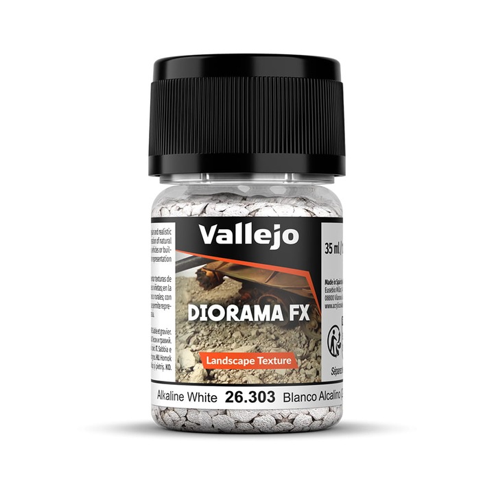 Nisip pentru diorame 26303 Alkaline White, Vallejo, 2-5mm, 35 ml