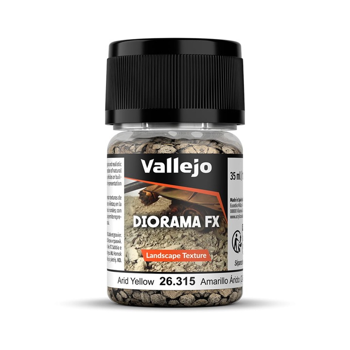 Dioráma homok 26315 Arid Yellow, Vallejo, 2-5 mm, 35 ml
