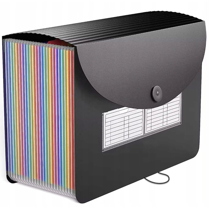 Organizator de dosare pentru documente A4, servieta pliabila, 25 de compartimente