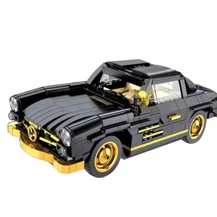 Set de Constructie, MOULD KING 10005, Masina Sportiva Clasica Mercedes 300SL 1:14, 886 Piese pentru Copii si Adulti
